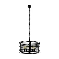 Светильник подвесной лофт Blackwater 43093 Eglo чёрный 5 ламп, основание чёрное в стиле лофт 