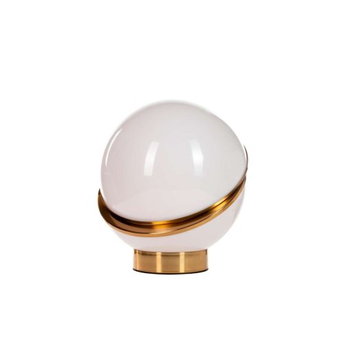 Настольная лампа Crescent 5063T-B LOFT IT белая 1 лампа, основание золотое металл в стиле арт-деко современный  фото 2