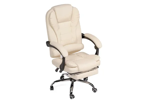 Компьютерное кресло Orvil cream 15570 Woodville, кремовый/экокожа, ножки/металл/хром, размеры - *1220***610* фото 7