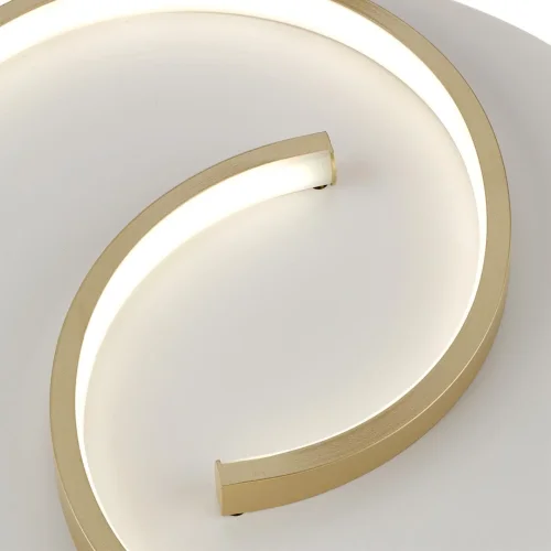 Люстра потолочная LED Twist 8020/75CL Lumion белая на 1 лампу, основание золотое в стиле минимализм фото 8