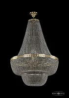 Люстра потолочная хрустальная 19091/H2/80IV G Bohemia Ivele Crystal прозрачная на 22 лампы, основание золотое в стиле классика sp