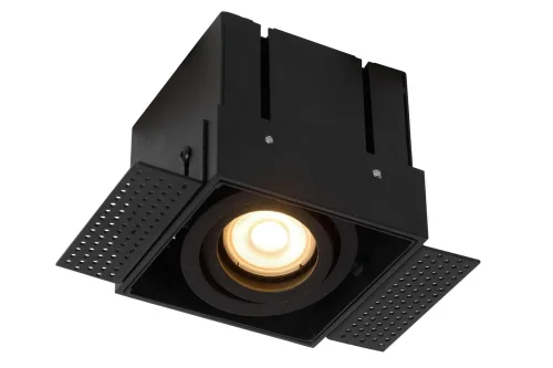 Светильник карданный Trimless 09925/01/30 Lucide чёрный 1 лампа, основание чёрное в стиле современный 