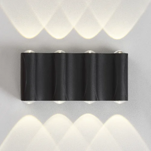 Бра LED CLT 022W4 BL 4000K Crystal Lux чёрный на 4 лампы, основание чёрное в стиле хай-тек современный фото 3