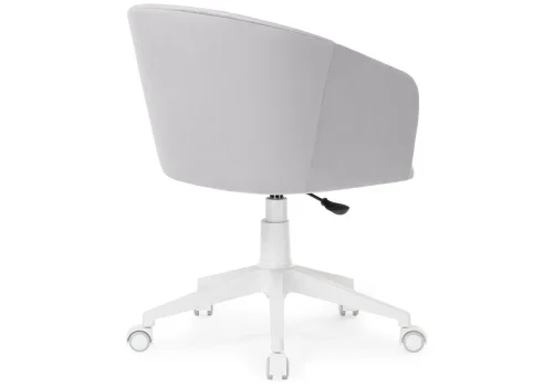Компьютерное кресло Тибо confetti silver серый / белый 464215 Woodville, серый/велюр, ножки/пластик/белый, размеры - *900***600*600 фото 4