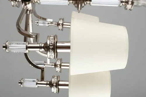 Люстра подвесная Dimaro OML-87803-08 Omnilux бежевая на 8 ламп, основание хром в стиле классический фото 6