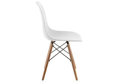 Стул Eames PC-015 WL white / wooden legs 1825 Woodville, белый/пластик, ножки/металл/бежевый, размеры - ****460*400 фото 2