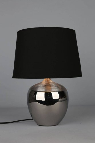 Настольная лампа Velay OML-82504-01 Omnilux чёрная 1 лампа, основание чёрное керамика в стиле современный  фото 2