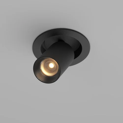 Светильник точечный LED Focus LED C071CL-7W2.7K-B Maytoni чёрный на 1 лампу, основание чёрное в стиле современный хай-тек трубочки круглый фото 5