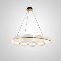 Люстра подвесная KEARNEY D108 White 197804-23 ImperiumLoft белая на 12 ламп, основание золотое в стиле современный 