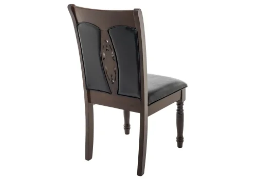 Деревянный стул Gala dirty oak / black 11420 Woodville, чёрный/экокожа, ножки/дерево/коричневый, размеры - ****500*600 фото 3