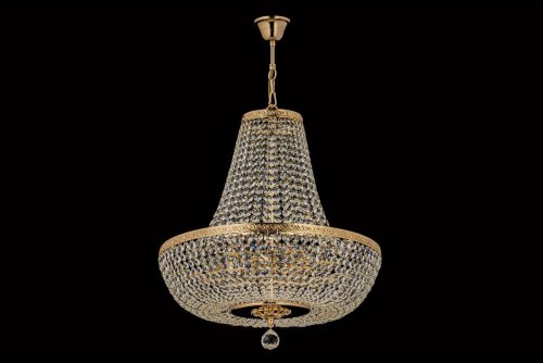 Люстра подвесная хрустальная Castellana E 1.5.50.100 G Arti Lampadari прозрачная на 6 ламп, основание золотое в стиле классический арт-деко фото 2