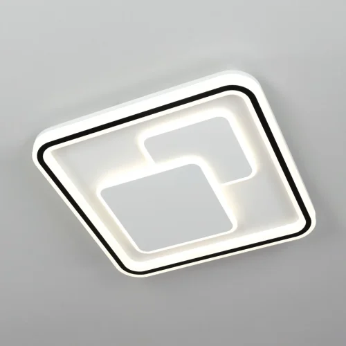Люстра потолочная LED с пультом Квест CL739180E Citilux белая на 1 лампа, основание белое в стиле современный с пультом фото 2