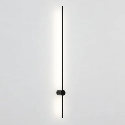 Настенный светильник Wall LINES L120 Black 178035-26 ImperiumLoft чёрный на 1 лампа, основание чёрное в стиле минимализм 
