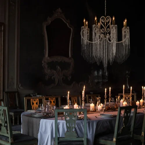 Люстра подвесная Wonderland 10405/8 LOFT IT без плафона на 8 ламп, основание никель в стиле арт-деко фото 6