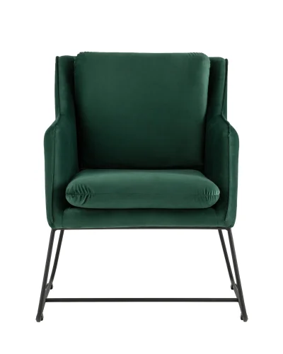 Кресло Роланд в стиле лофт велюр зелёный УТ000035917 Stool Group, зелёный/велюр, ножки/металл/чёрный, размеры - ****700*840мм фото 7