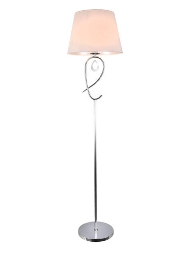 Торшер Udine OML-60005-01 Omnilux  белый 1 лампа, основание хром в стиле классический

