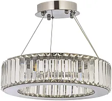 Люстра подвесная хрустальная LED Anzio L 1.5.40.100 N Arti Lampadari прозрачная на 1 лампа, основание никель в стиле современный кольца