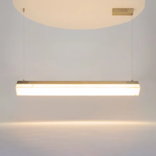 Светильник подвесной LED Petra MOD250PL-L36BS3K Maytoni белый на 1 лампу, основание латунь в стиле современный фото 5
