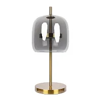 Настольная лампа LED Dauphin 10041T LOFT IT чёрная серая 1 лампа, основание золотое металл в стиле современный 