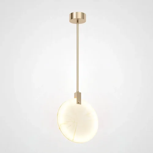 Светильник подвесной MARBLE D25 182051-26 ImperiumLoft белый на 1 лампу, основание латунь в стиле современный Светильник подвесной MARBLE D25 182051-26 ImperiumLoft белый на 1 лампу, основание латунь в стиле современный