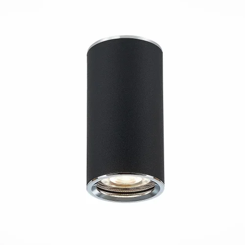 Светильник накладной Chomus ST111.407.01 ST-Luce чёрный 1 лампа, основание чёрное в стиле хай-тек современный круглый