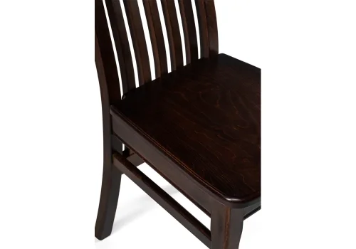 Деревянный стул Арлет венге коричневый 543606 Woodville, /, ножки/массив бука дерево/венге, размеры - ****450*550 фото 6