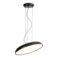 Светильник подвесной LED Crook LSP-7360 Lussole белый чёрный на 1 лампу, основание чёрное в стиле современный хай-тек 
