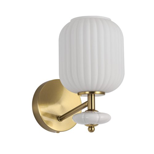 Бра Alegra 8334/1W Lumion белый на 1 лампу, основание бронзовое в стиле классический Бра Alegra 8334/1W Lumion белый на 1 лампу, основание бронзовое в стиле классический