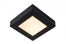 Светильник потолочный LED Brice-Led 28117/17/30 Lucide белый 1 лампа, основание чёрное в стиле современный квадраты