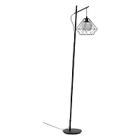 Торшер Vernham 43485 Eglo  чёрный серый 1 лампа, основание чёрное в стиле лофт современный
