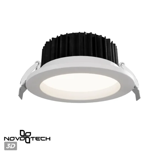 Светильник точечный LED Drum 359414 Novotech белый на 1 лампу, основание белое в стиле современный хай-тек круглый фото 5