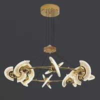 Люстра подвесная PHOENIX CH D85 219641-23 ImperiumLoft прозрачная на 8 ламп, основание латунь в стиле современный арт-деко 