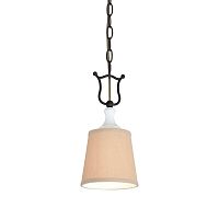 Светильник подвесной Accogliente 1410-1P Favourite бежевый 1 лампа, основание коричневое в стиле кантри 