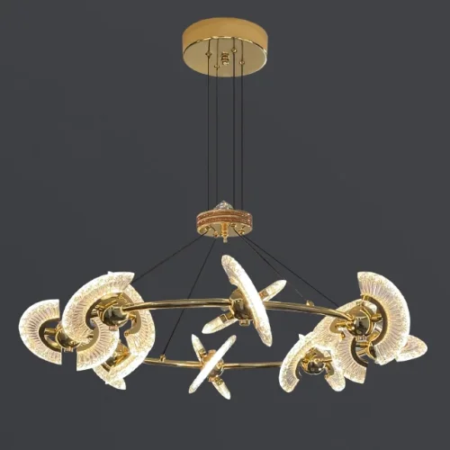 Люстра подвесная PHOENIX CH D85 219641-23 ImperiumLoft прозрачная на 8 ламп, основание латунь в стиле современный арт-деко Люстра подвесная PHOENIX CH D85 219641-23 ImperiumLoft прозрачная на 8 ламп, основание латунь в стиле современный арт-деко