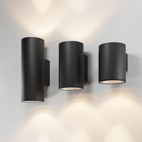 Настенный светильник уличный LED Shim O303WL-L10GF3K Maytoni уличный IP65 графит на 1 лампу, плафон графит в стиле современный хай-тек LED фото 6