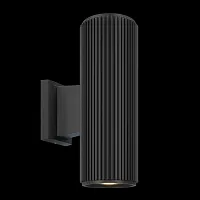 Настенный светильник Rando O419WL-02B Maytoni уличный IP54 чёрный 2 лампы, плафон чёрный в стиле современный E27