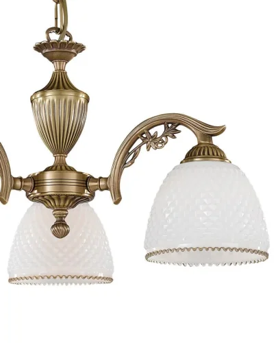 Люстра подвесная  L 8601/3 Reccagni Angelo белая на 3 лампы, основание античное бронза в стиле классический  фото 3