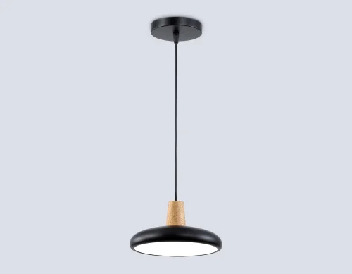 Светильник подвесной LED FL4839 Ambrella light чёрный на 1 лампу, основание чёрное в стиле хай-тек фото 2