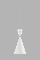 Светильник подвесной Pesaro V10444-1P Moderli белый 1 лампа, основание белое в стиле современный лофт 