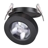 Светильник точечный LED Groda 357983 Novotech чёрный 1 лампа, основание чёрное в стиле современный 