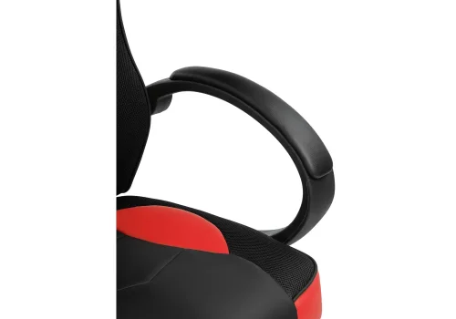Компьютерное кресло Kard black / red 15247 Woodville, красный чёрный/искусственная кожа, ножки/пластик/чёрный, размеры - *1210***620*690 фото 10