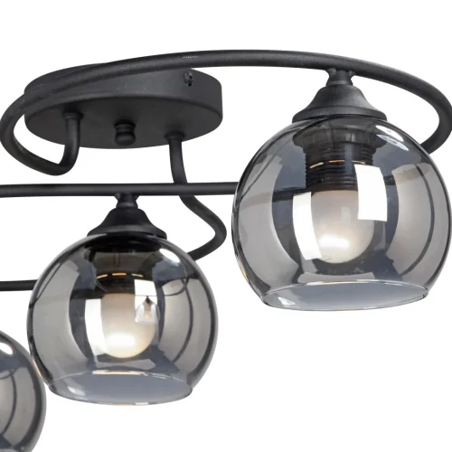 Люстра потолочная V4965-1/3PL Vitaluce чёрная серая на 3 лампы, основание чёрное в стиле арт-деко фото 2 Люстра потолочная V4965-1/3PL Vitaluce чёрная серая на 3 лампы, основание чёрное в стиле арт-деко фото 2