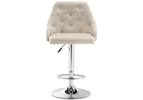 Барный стул Laguna cream fabric 1635 Woodville, кремовый/ткань, ножки/металл/хром, размеры - *1160***520*480 фото 2