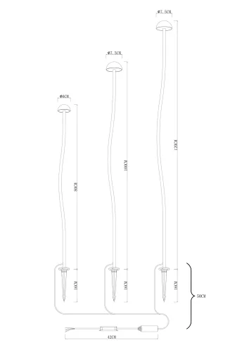 Ландшафтный светильник LED Motus A1081PA-3BK Arte Lamp уличный IP65 чёрный на 3 лампы, плафон чёрный в стиле минимализм современный LED фото 2