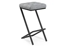 Полубарный стул Амаури графит / черный матовый 507432 Woodville, серый/рогожка, ножки/металл/чёрный, размеры - ****350*360