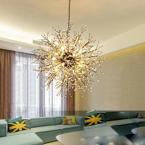 Люстра подвесная MARITZA D60 Multicolor 219494-23 ImperiumLoft разноцветная на 8 ламп, основание чёрное в стиле флористика скандинавский современный фото 6