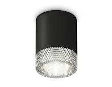 Светильник накладной Techno spot XS6302040 Ambrella light чёрный прозрачный 1 лампа, основание чёрное в стиле модерн круглый