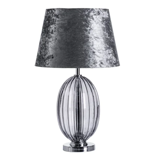 Настольная лампа Beverly A5131LT-1CC Arte Lamp серая чёрная 1 лампа, основание хром стекло металл в стиле современный 