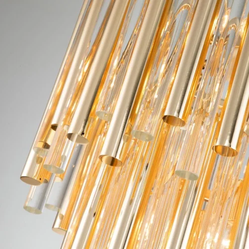 Люстра подвесная Atlant 2975-10P Favourite прозрачная золотая на 10 ламп, основание золотое в стиле современный каскад фото 4 Люстра подвесная Atlant 2975-10P Favourite прозрачная золотая на 10 ламп, основание золотое в стиле современный каскад фото 4