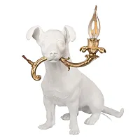 Настольная лампа Dog 10312 White LOFT IT без плафона 1 лампа, основание белое смола в стиле современный 
